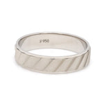 Load image into Gallery viewer, Designer Plain Platinum Love Bands with Unique Slanting Texture JL PT 1108   Jewelove.US
