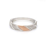 Load and play video in Gallery viewer, Designer Plain Platinum &amp; Rose Gold Love Bands JL PT 910
