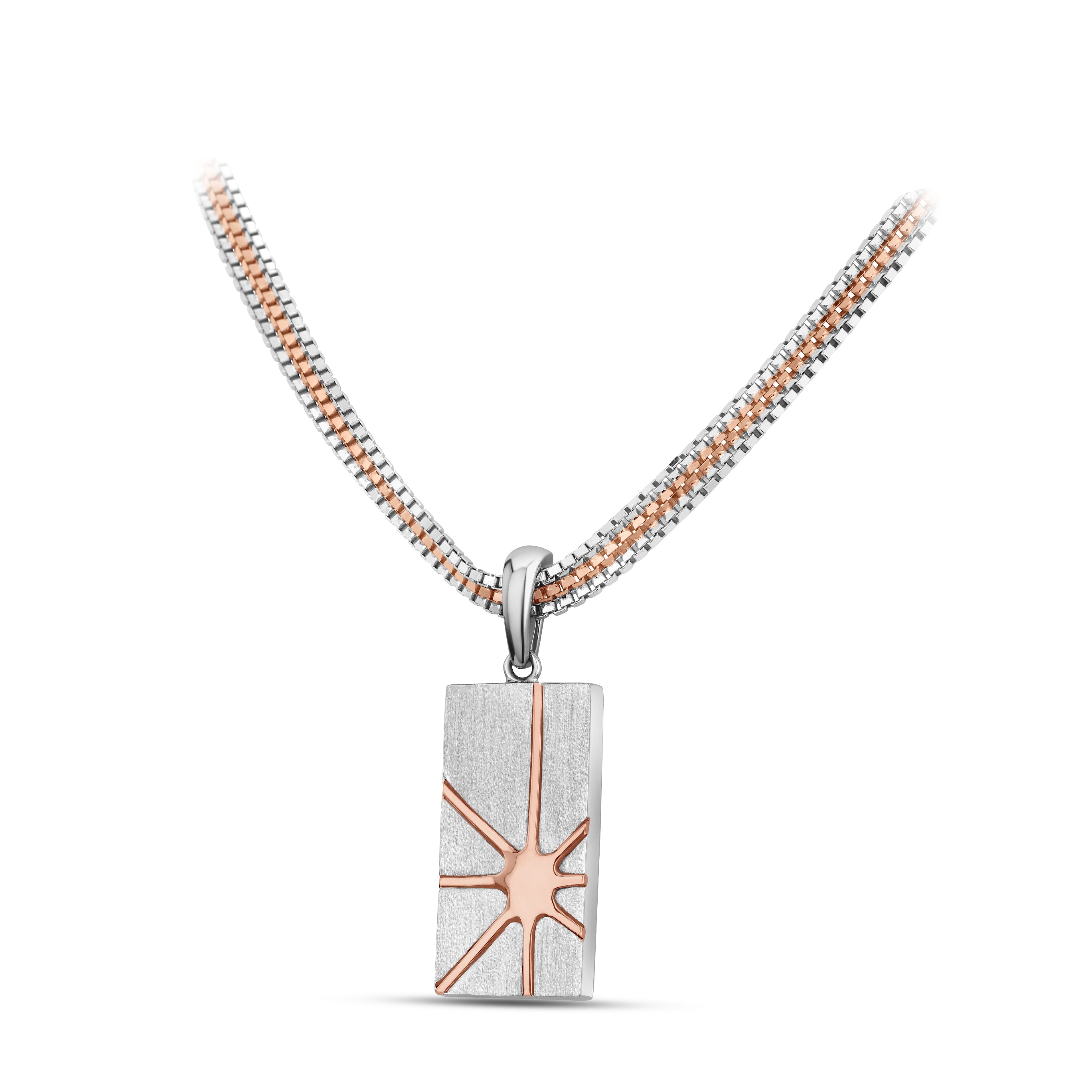 Men of Platinum | Pendant for Men with Rose Gold JL PT P 244   Jewelove.US