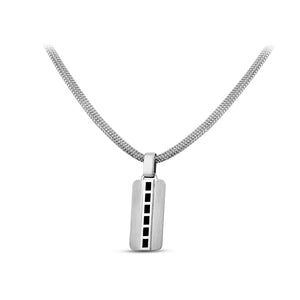 Men of Platinum | Black Enamel Pendant for Men JL PT P 247   Jewelove.US