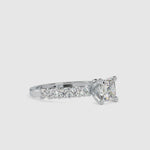 Load and play video in Gallery viewer, 30-Pointer Princess Cut Solitaire Platinum Diamond Shank Ring JL PT 0117
