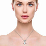 Load image into Gallery viewer, 0.30cts. Platinum Princess Cut Solitaire Pendant for Women JL PT P SP PR 103   Jewelove.US
