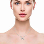 Load image into Gallery viewer, Platinum Pendant with Diamonds for Women JL PT P PF RD 117   Jewelove.US
