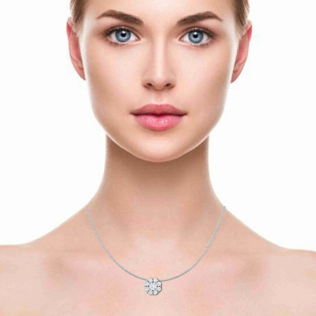 0.50 cts. Solitaire Platinum Pendant with Diamond JL PT PF RD 116   Jewelove.US
