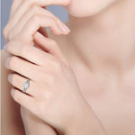 Load image into Gallery viewer, 0.30 cts. Cushion Solitaire Double Halo Split Shank Platinum Ring JL PT RH CU 252   Jewelove.US
