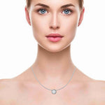 Load image into Gallery viewer, 0.30.cts Solitaire Platinum Halo Diamond Pendant for Women JL PT P PF6135 - A   Jewelove.US
