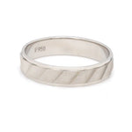 Load image into Gallery viewer, Designer Plain Platinum Love Bands with Unique Slanting Texture JL PT 1108   Jewelove.US
