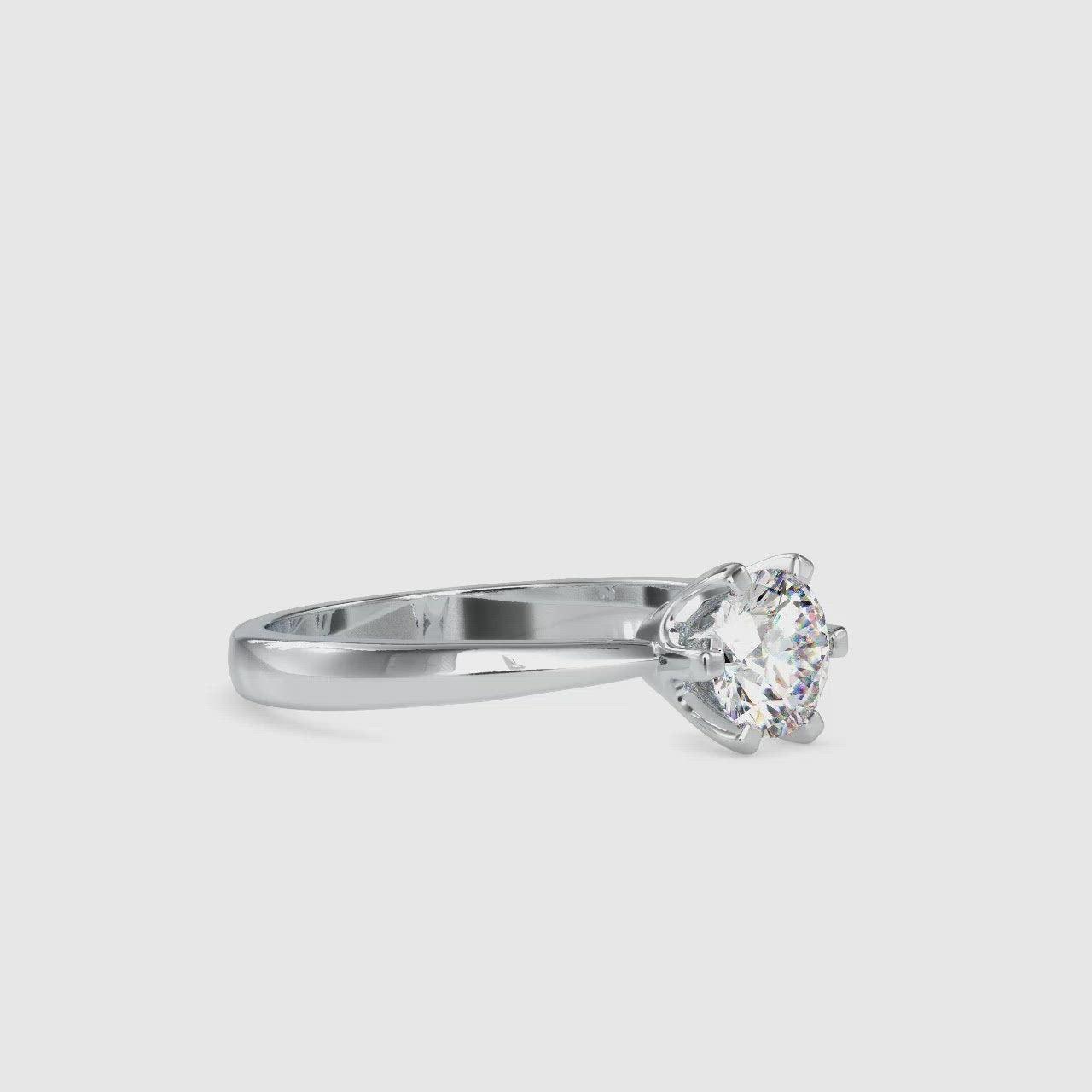 0.50cts. Solitaire 6 Prong Platinum Engagement Ring JL PT 0064