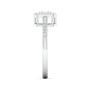Emerald Cut Solitaire-look Platinum Engagement Ring for Women JL PT 1011   Jewelove