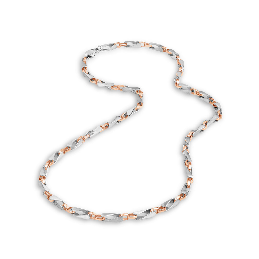 Men of Platinum | Pt + Rose Gold Chain for Men JL PT CH 1014   Jewelove.US