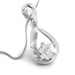 Platinum Diamond Pendant Set JL PT P BT 74-G