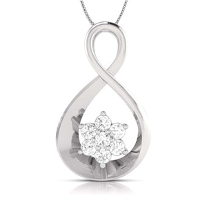 Platinum Diamond Pendant & Earrings for Women JL PT P BT 75-G