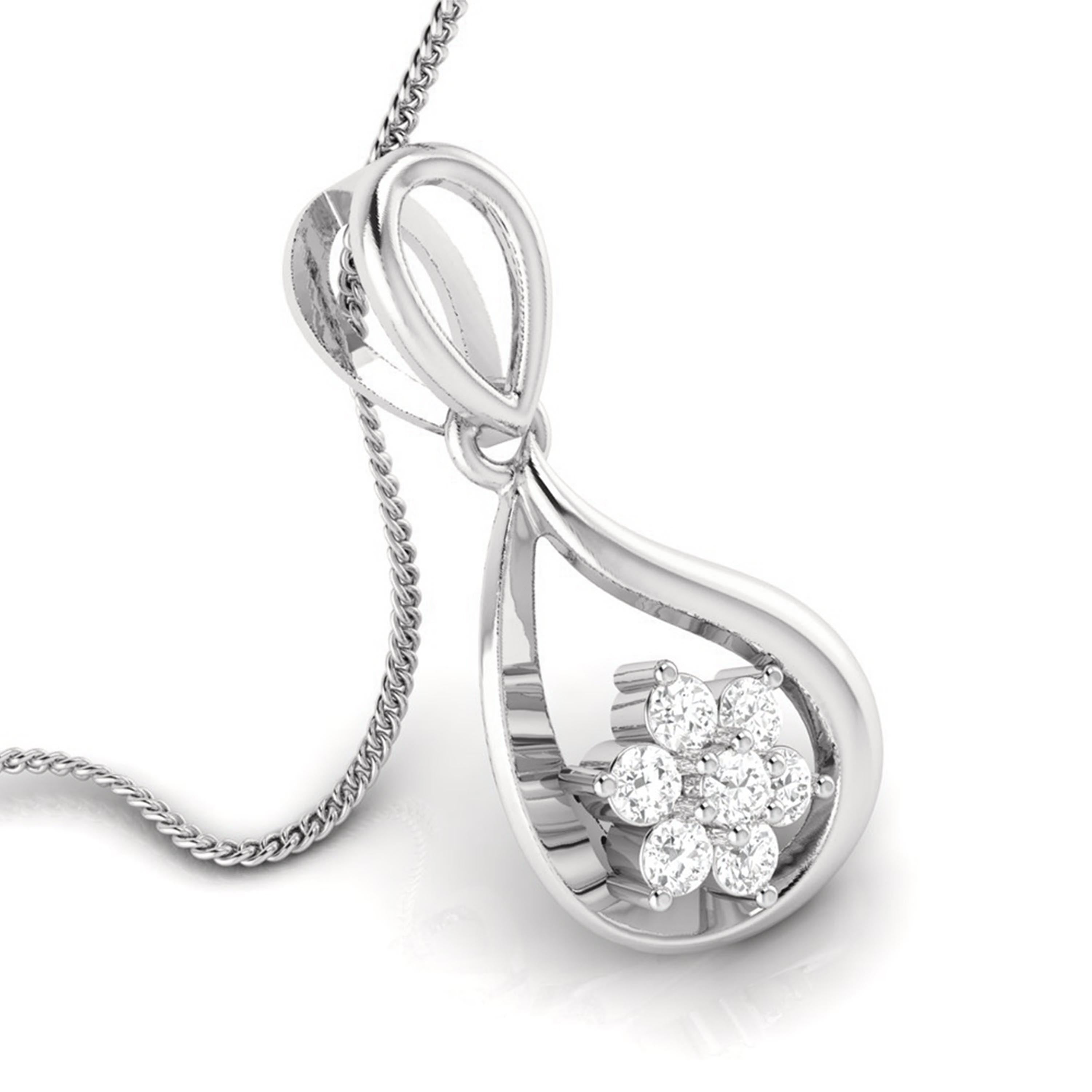 Platinum Diamond Pendant Set JL PT P BT 75-H