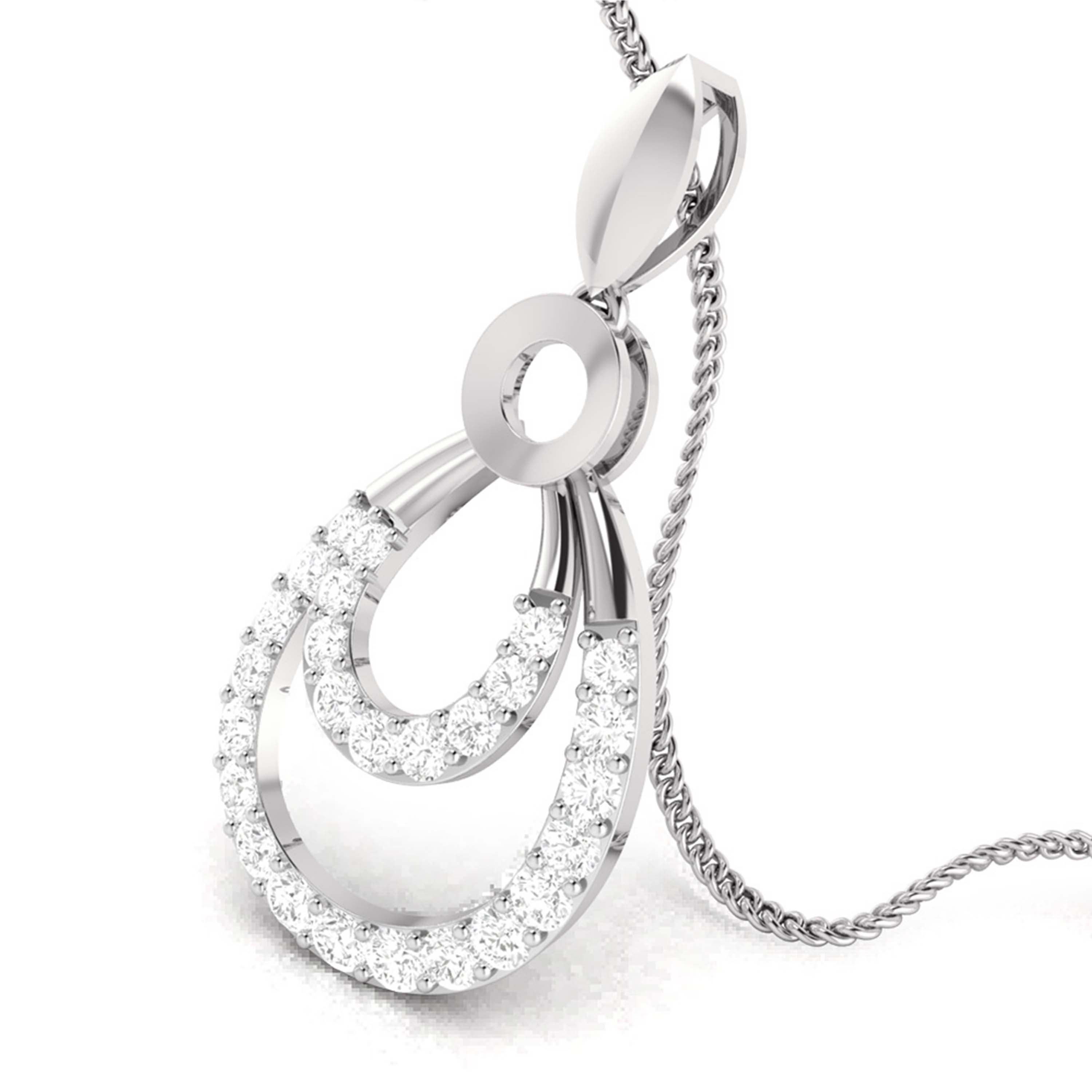 Platinum Diamond Pendant Set for Women JL PT P BT 76-A   Jewelove.US