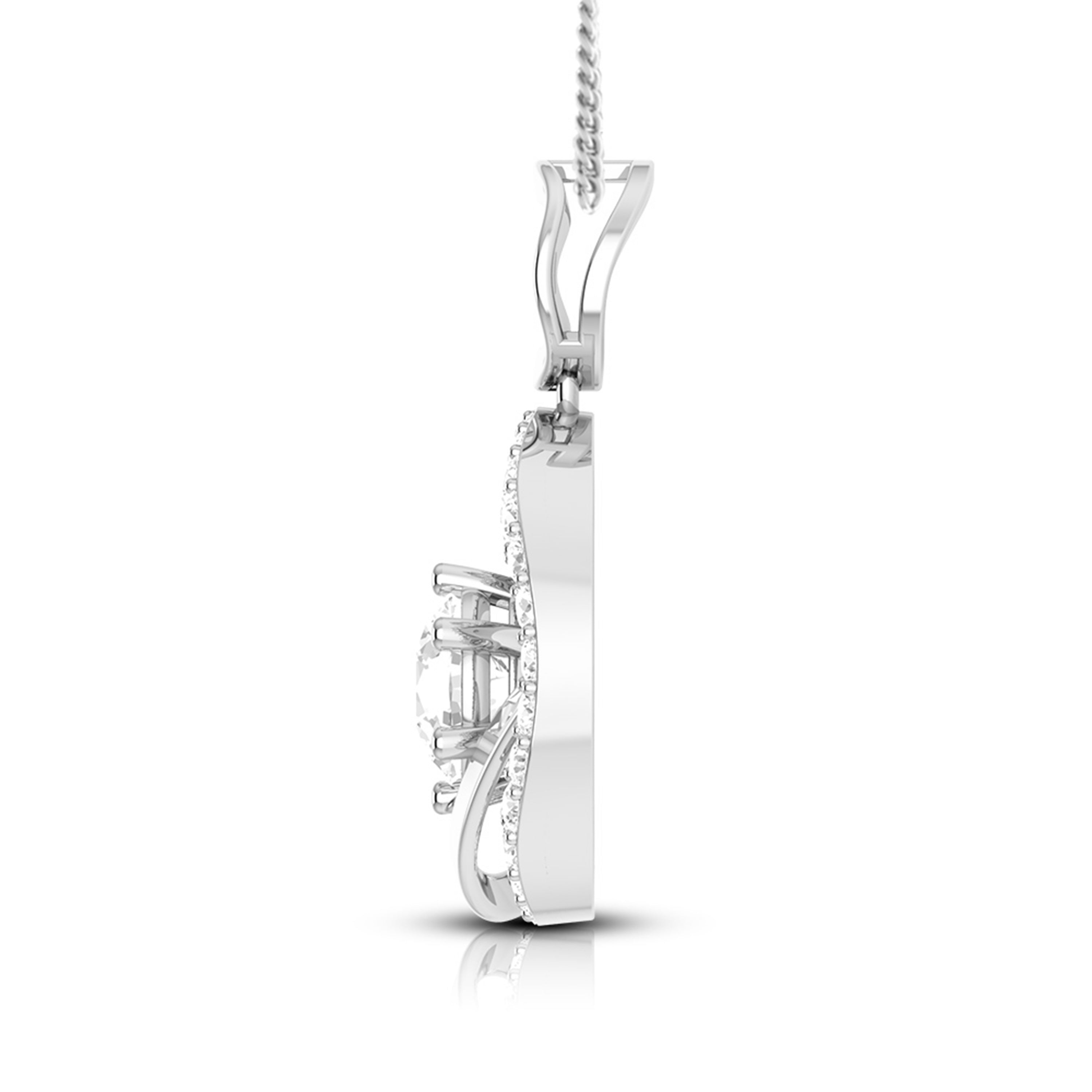 Designer Platinum with Diamond Solitaire Pendant Set for Women JL PT PE 76F
