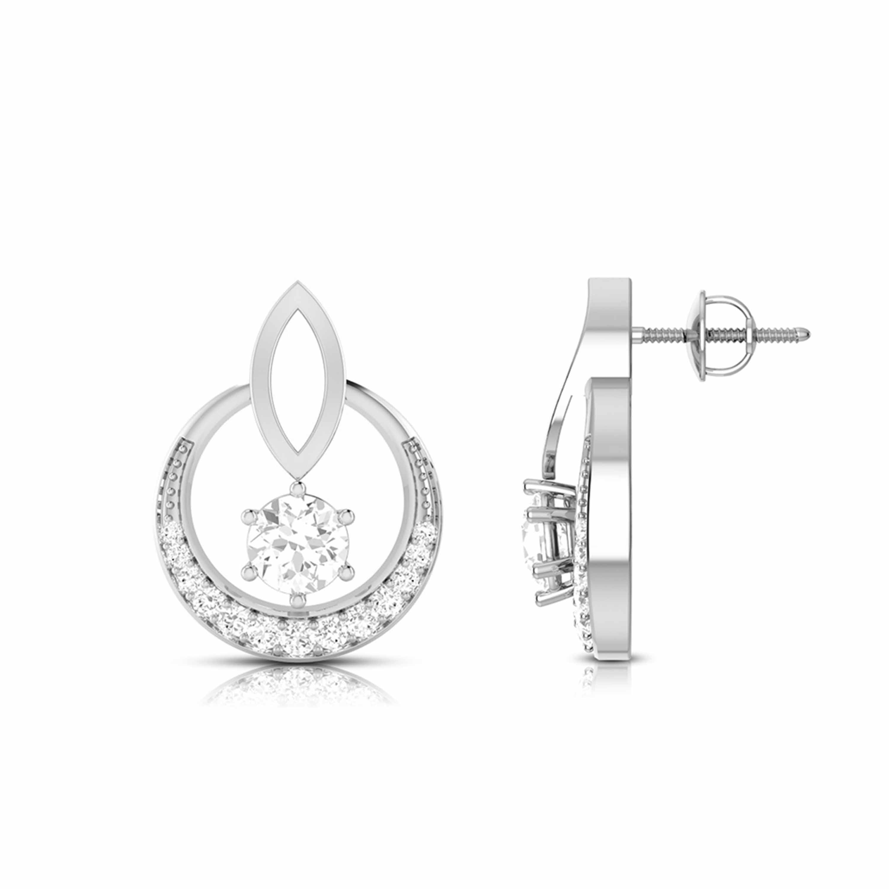 Designer Platinum with Diamond Solitaire Pendant Set for Women JL PT PE 76G   Jewelove.US