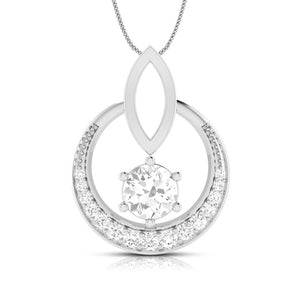 Designer Platinum with Diamond Solitaire Pendant Set for Women JL PT PE 76G