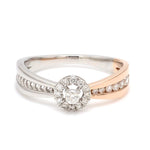 Load image into Gallery viewer, Platinum &amp; Rose Gold Couple Rings with Diamonds JL PT 998-RG  Women-s-Band-only Jewelove
