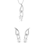 Load image into Gallery viewer, Designer Platinum with Solitaire Pendant Set for Women JL PT PE 77F
