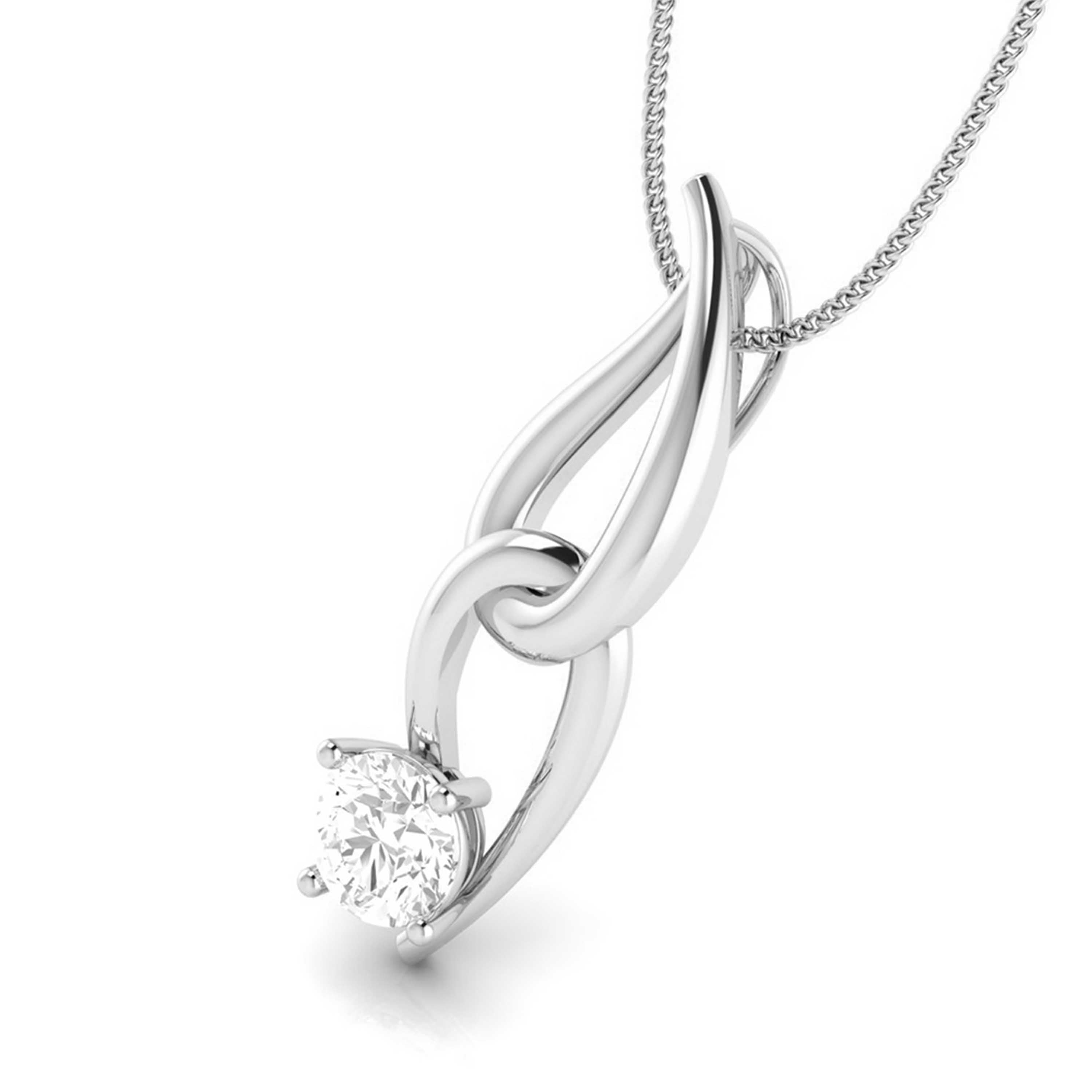 Designer Platinum with Solitaire Pendant Set for Women JL PT PE 77F