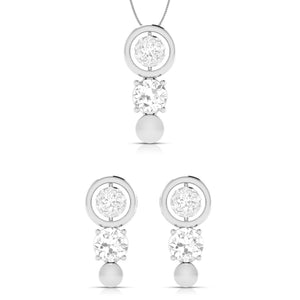 Designer Platinum with Diamond Solitaire Pendant Set for Women JL PT PE 78A