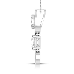 Designer Platinum with Diamond Solitaire Pendant Set for Women JL PT PE 78A