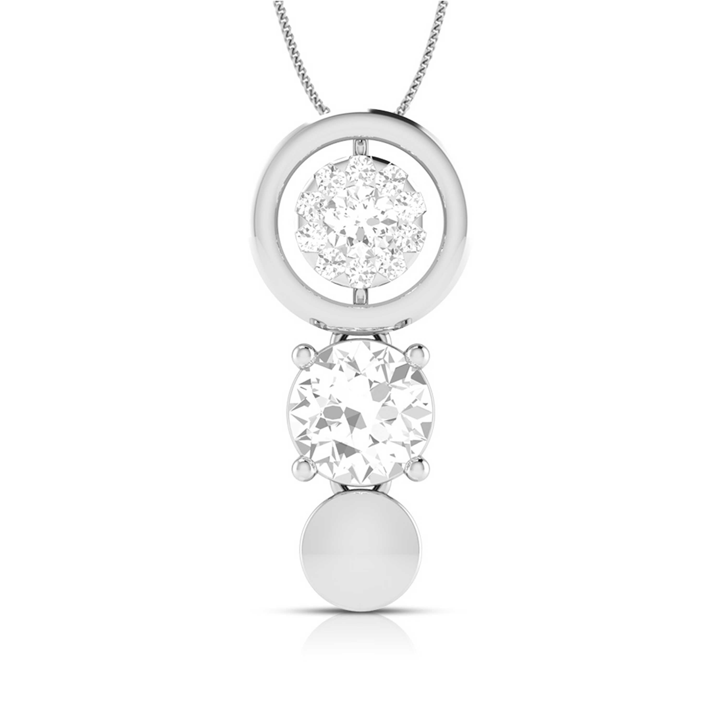 Designer Platinum with Diamond Solitaire Pendant Set for Women JL PT PE 78A