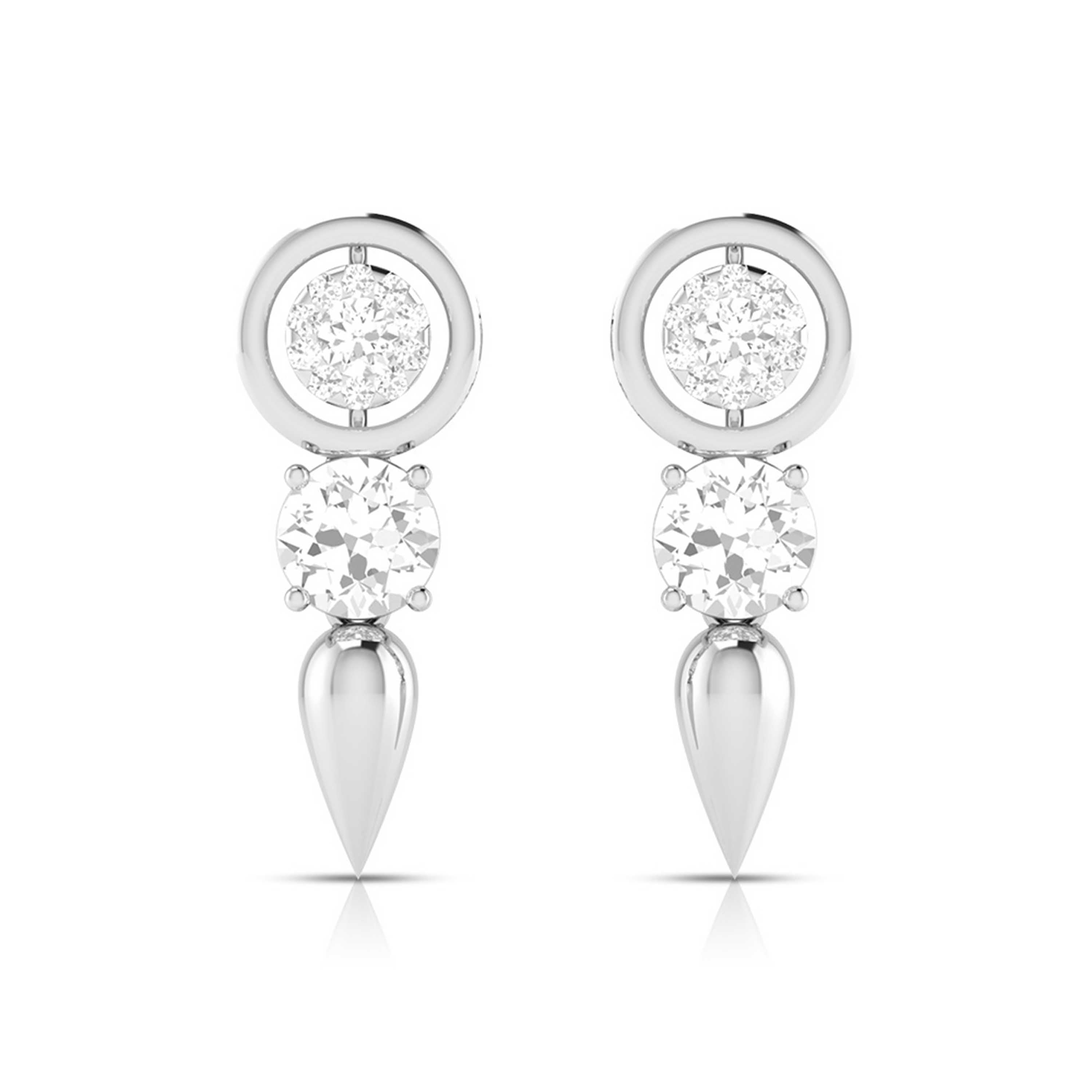 Designer Platinum with Diamond Solitaire Pendant Set JL PT PE 78E