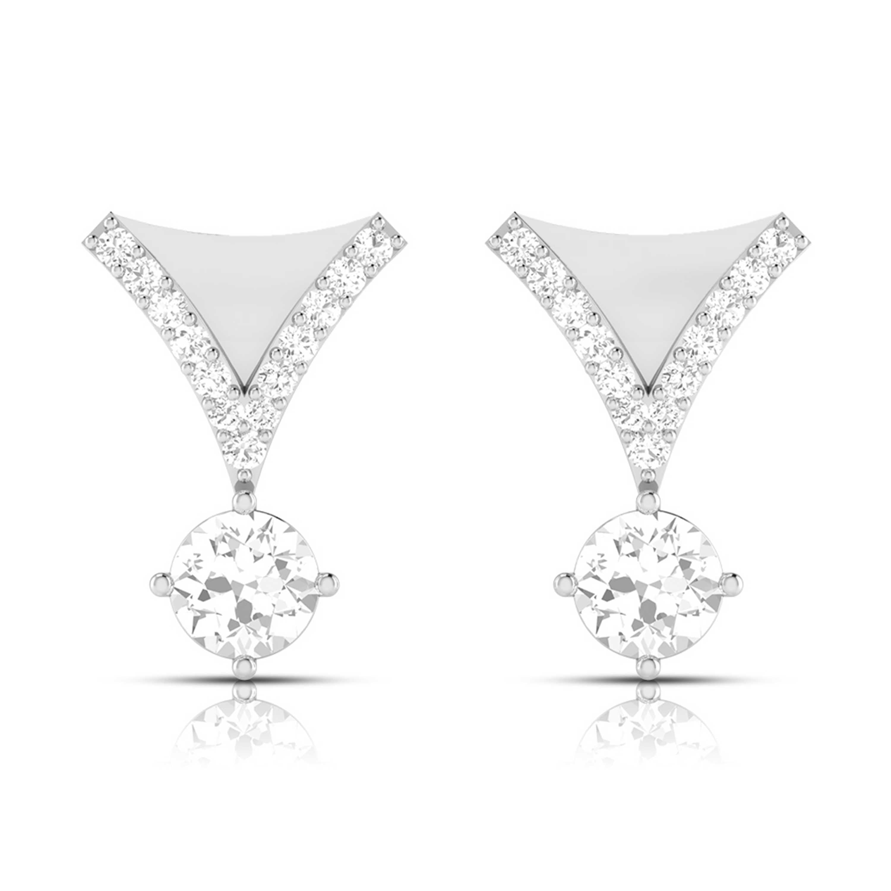 Designer Platinum with Diamond Solitaire Pendant Set for Women JL PT PE 78H  Earrings Jewelove.US