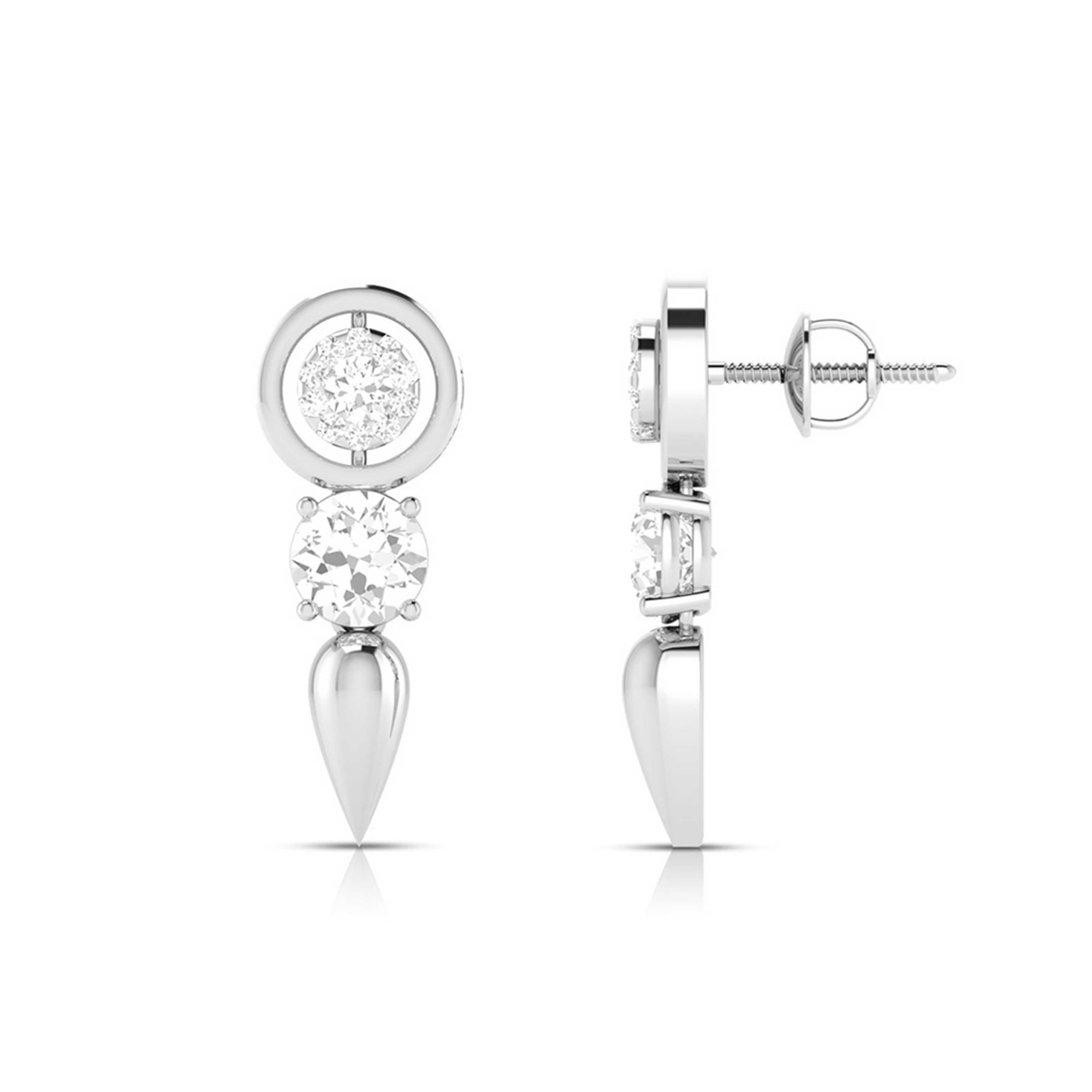 Designer Platinum with Diamond Solitaire Pendant Set JL PT PE 78E   Jewelove.US