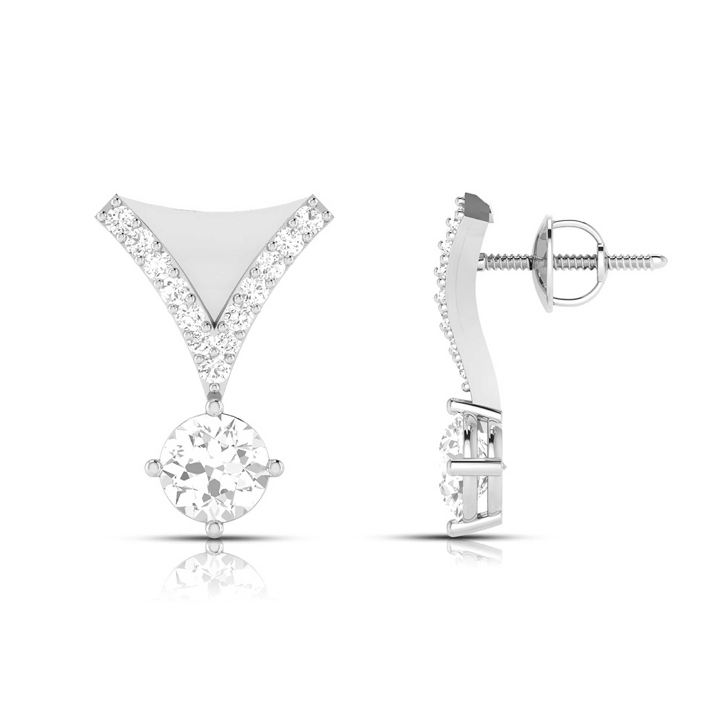 Designer Platinum with Diamond Solitaire Pendant Set for Women JL PT PE 78H   Jewelove.US