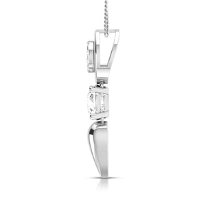 Designer Platinum with Diamond Solitaire Pendant Set JL PT PE 78E