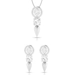 Load image into Gallery viewer, Designer Platinum with Diamond Solitaire Pendant Set JL PT PE 78E
