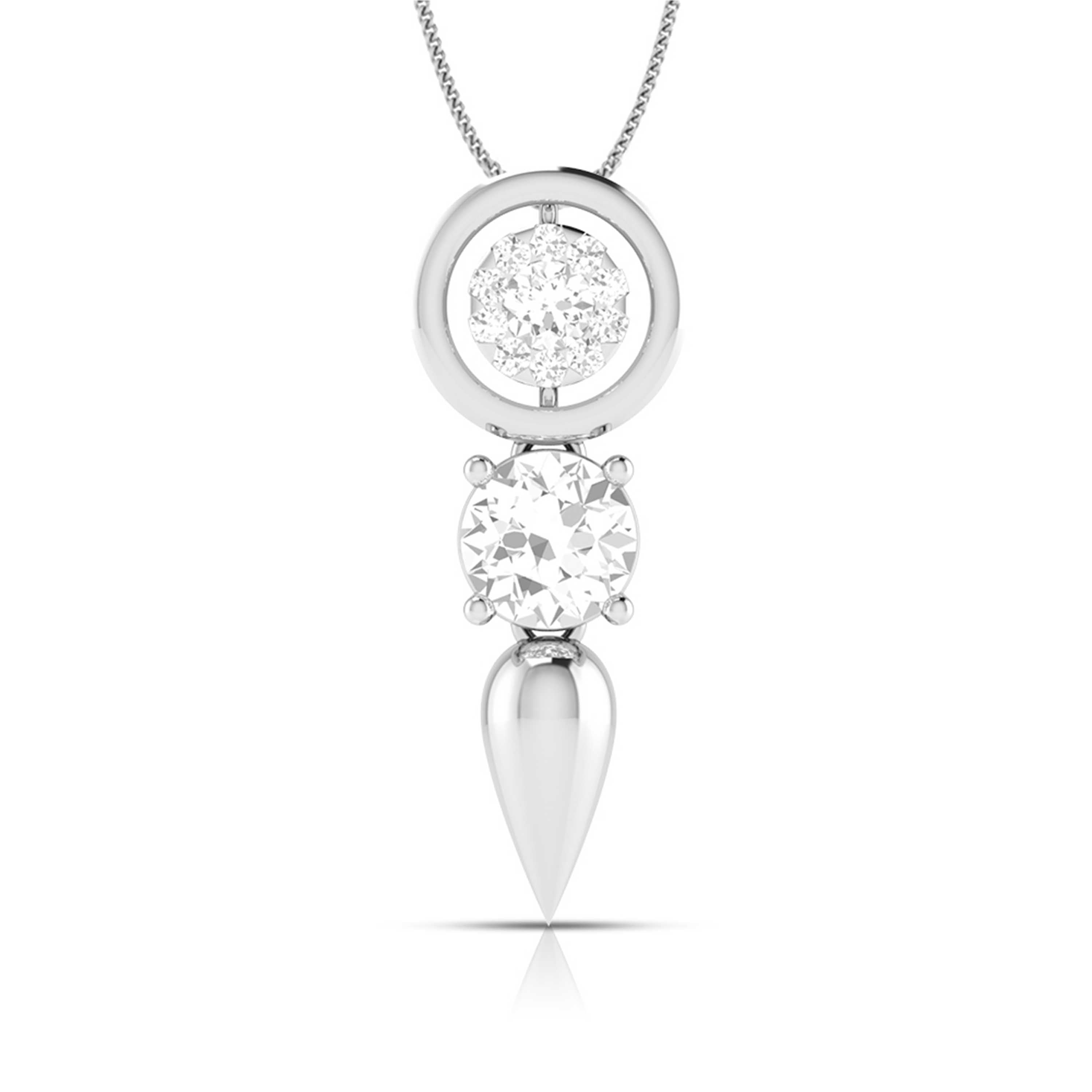 Designer Platinum with Diamond Solitaire Pendant Set JL PT PE 78E  Pendant Jewelove.US