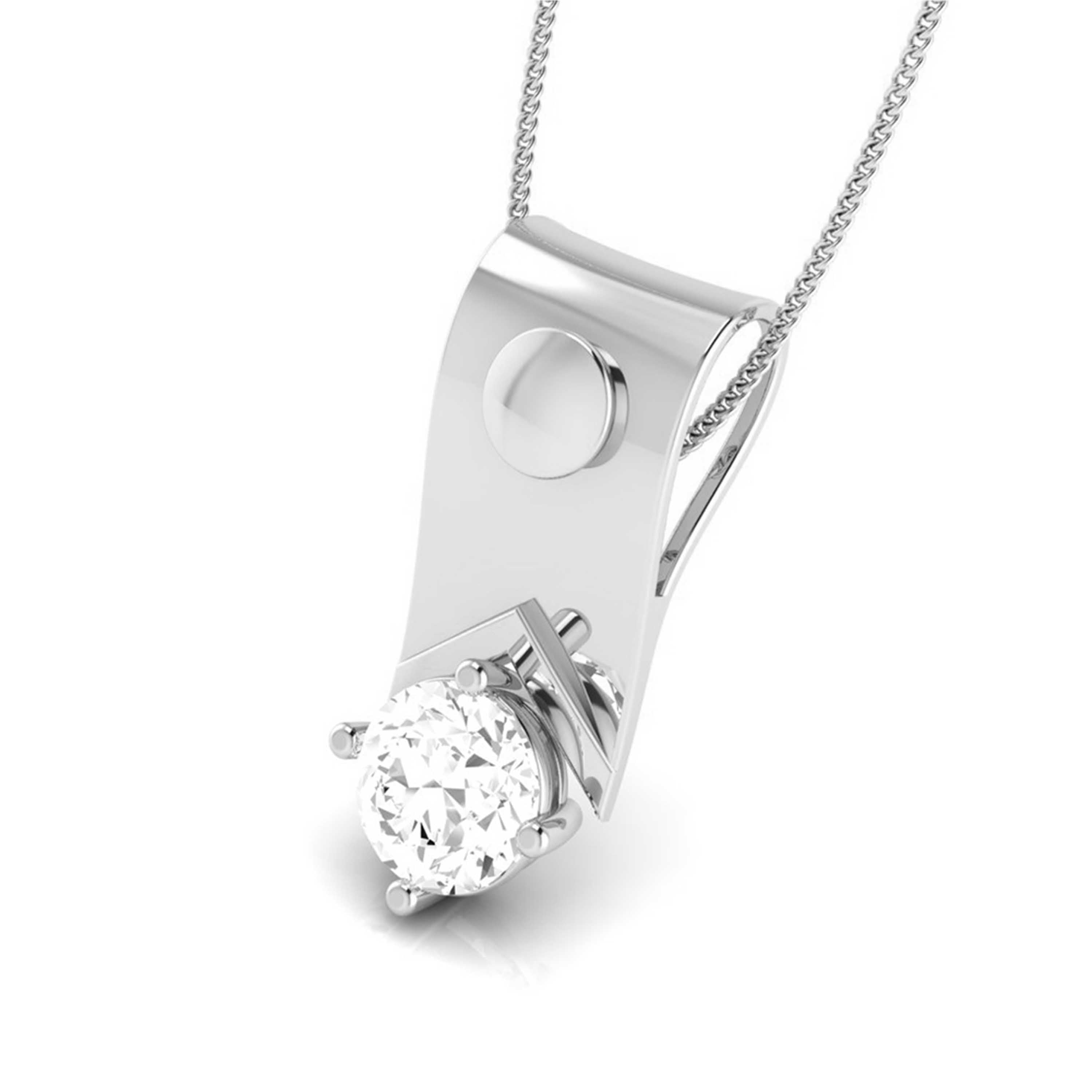 Designer Platinum with Solitaire Pendant Set for Women JL PT PE 78F