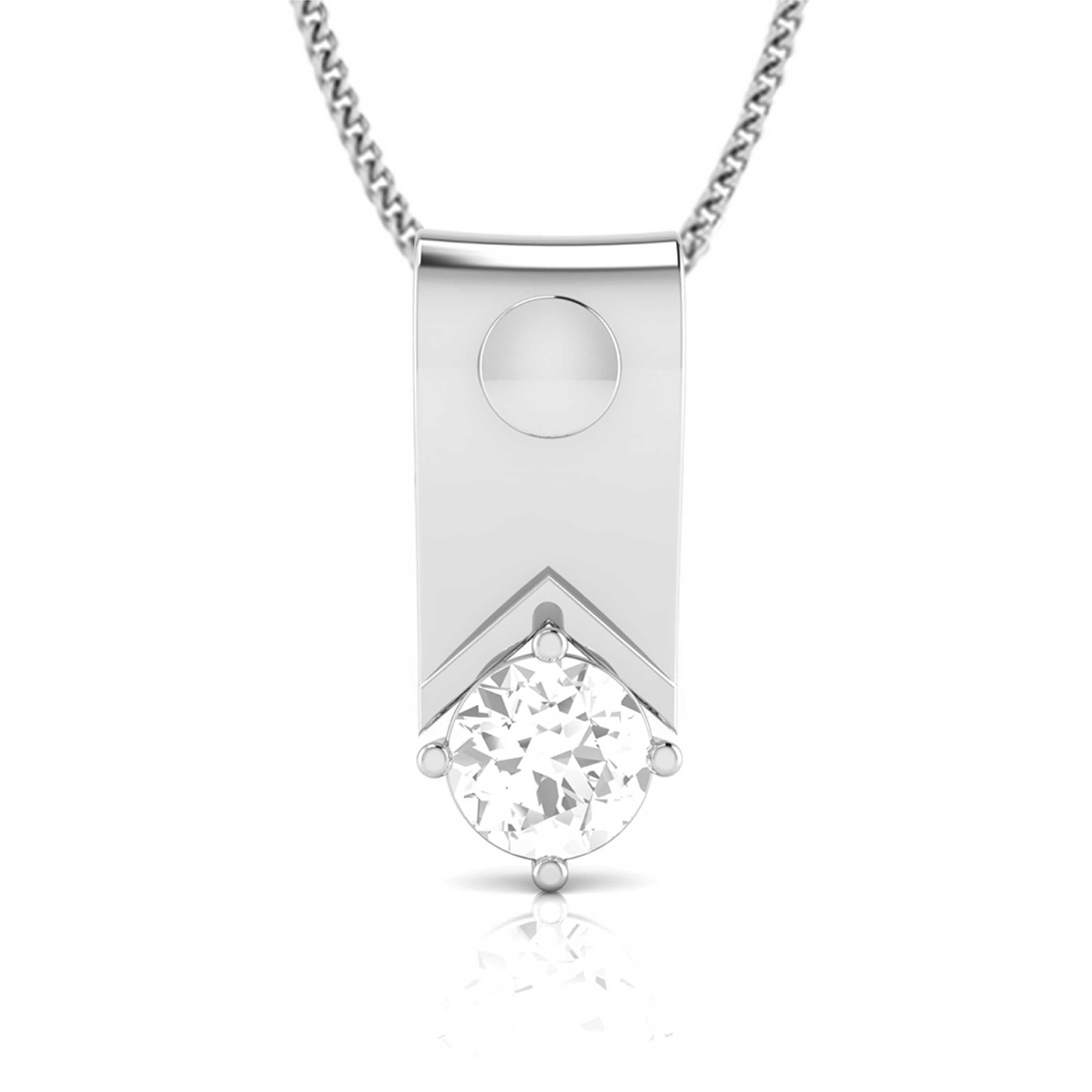 Designer Platinum with Solitaire Pendant Set for Women JL PT PE 78F