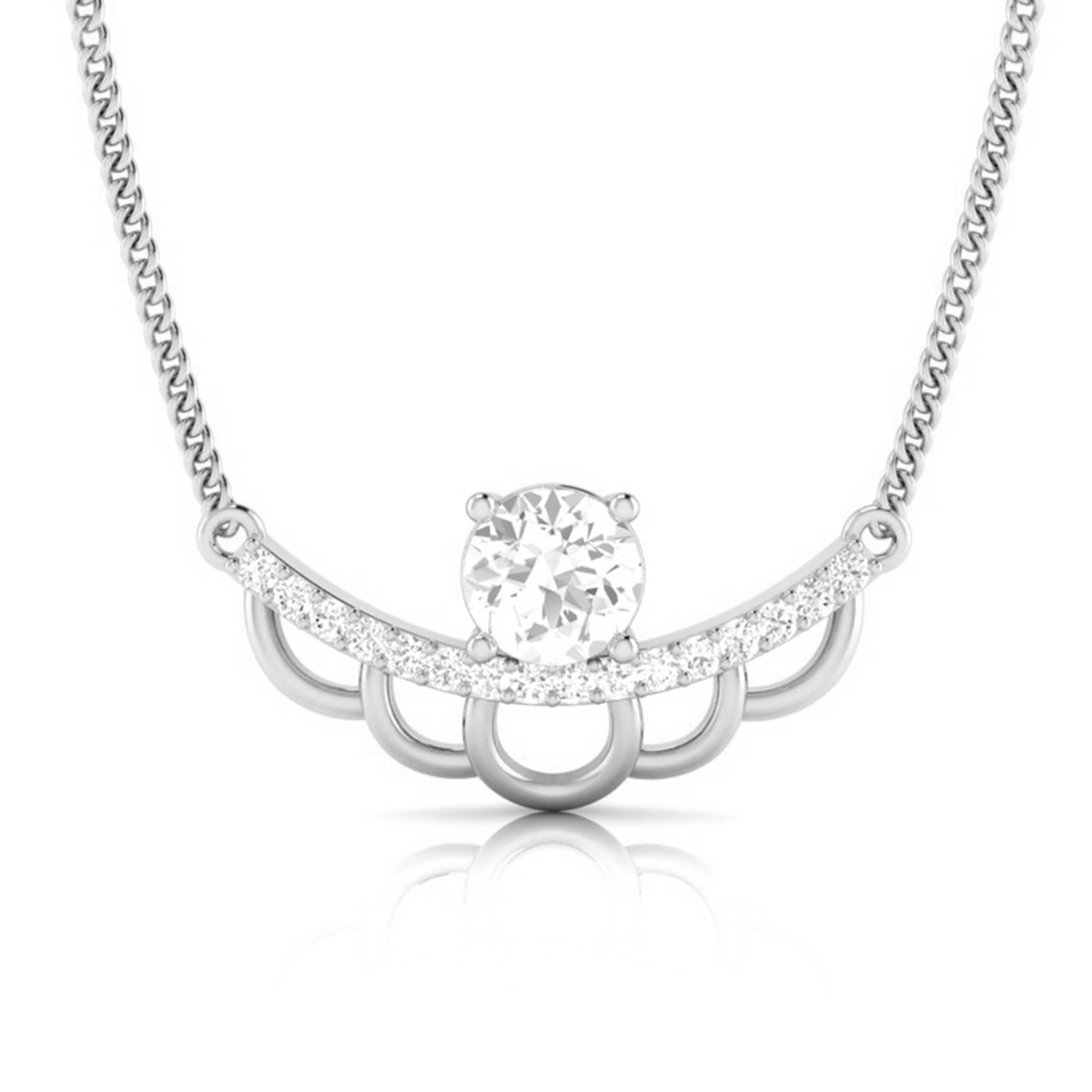 Designer Platinum with Solitaire Pendant Set for Women JL PT PE 79A  Pendant Jewelove.US