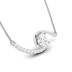 Designer Platinum with Diamond Solitaire Pendant Set JL PT PE 79B