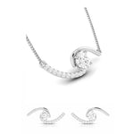 Load image into Gallery viewer, Designer Platinum with Diamond Solitaire Pendant Set JL PT PE 79B
