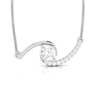 Designer Platinum with Diamond Solitaire Pendant Set JL PT PE 79B