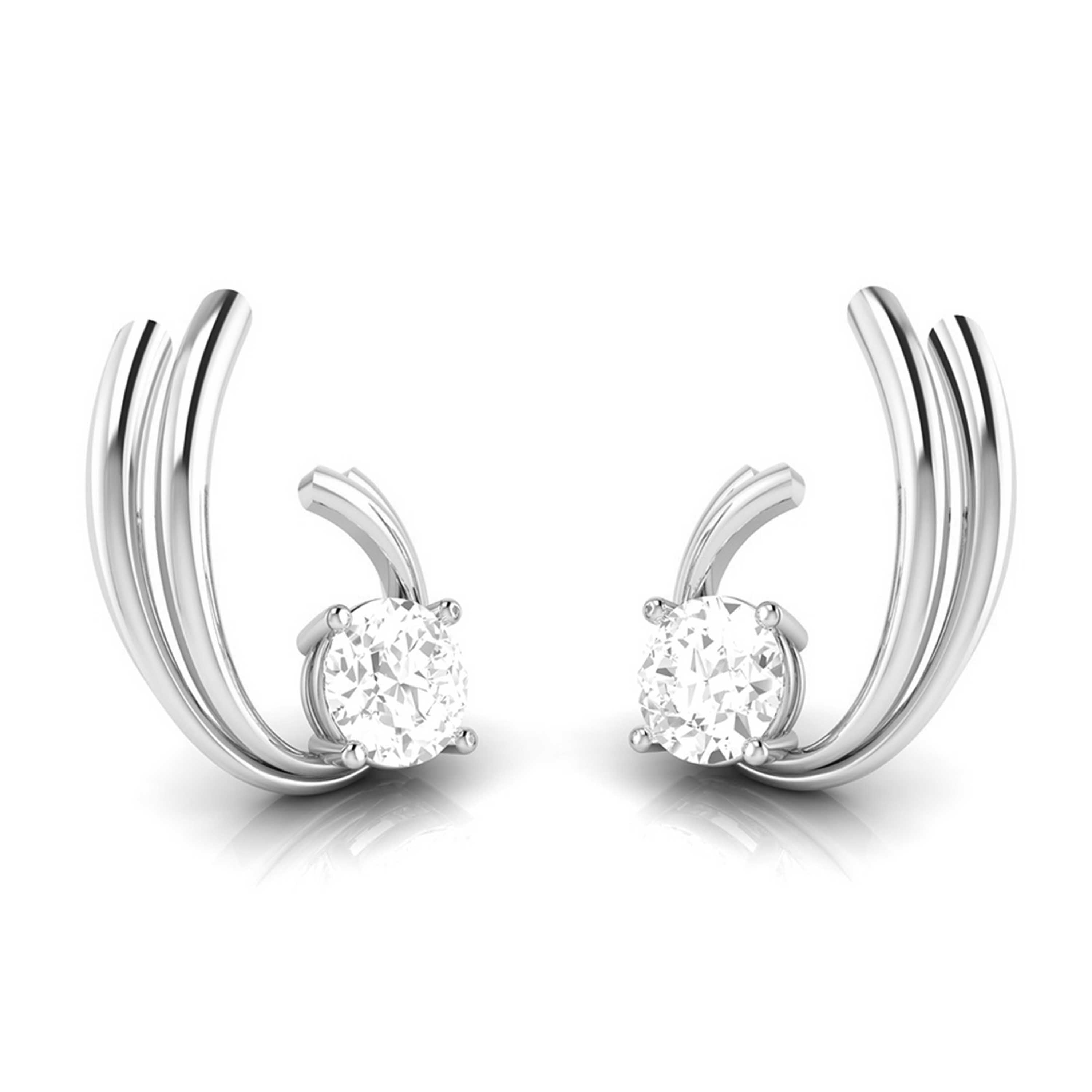 Platinum Solitaire Pendant Set for Women JL PT PE 79C  Earrings Jewelove.US