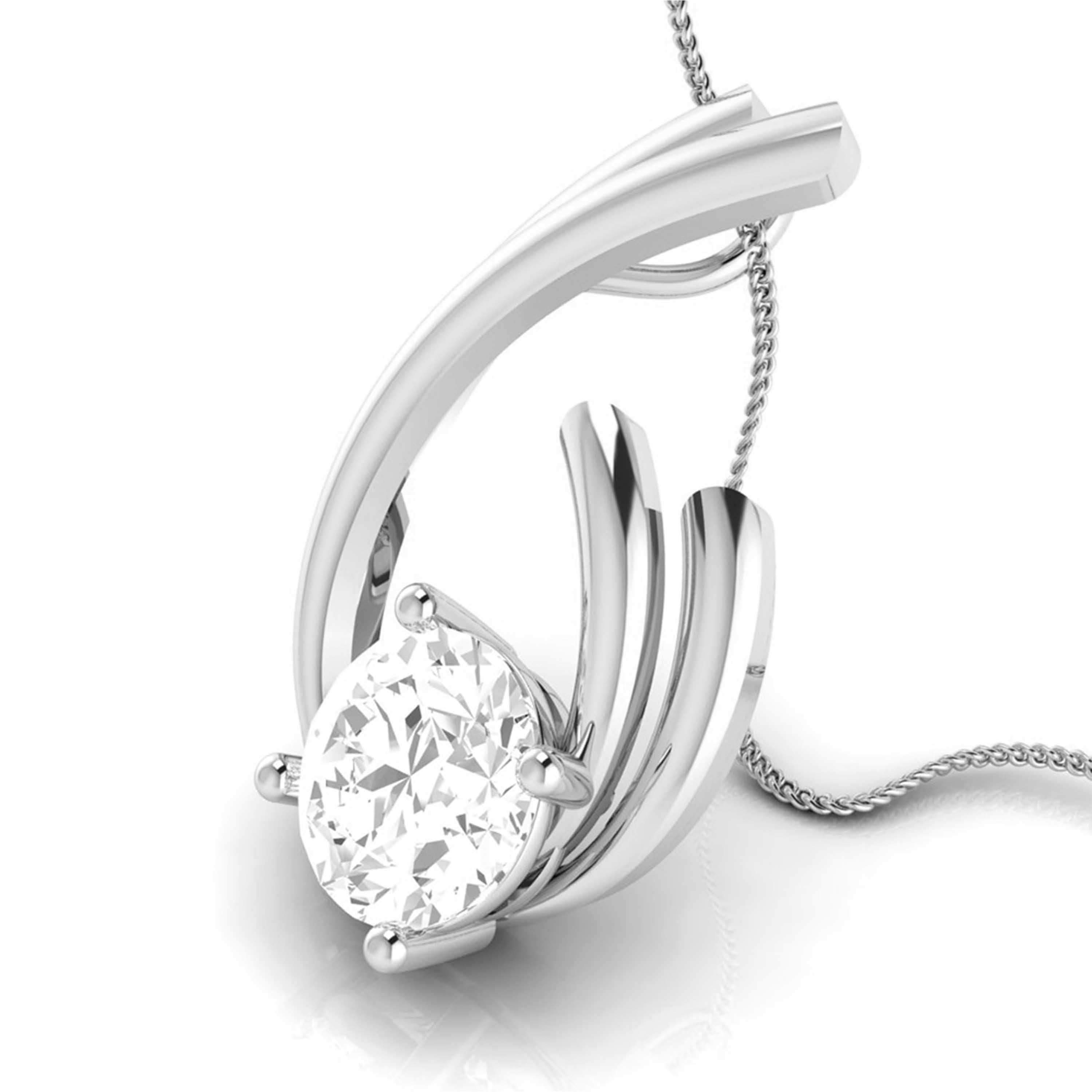 Platinum Solitaire Pendant Set for Women JL PT PE 79C
