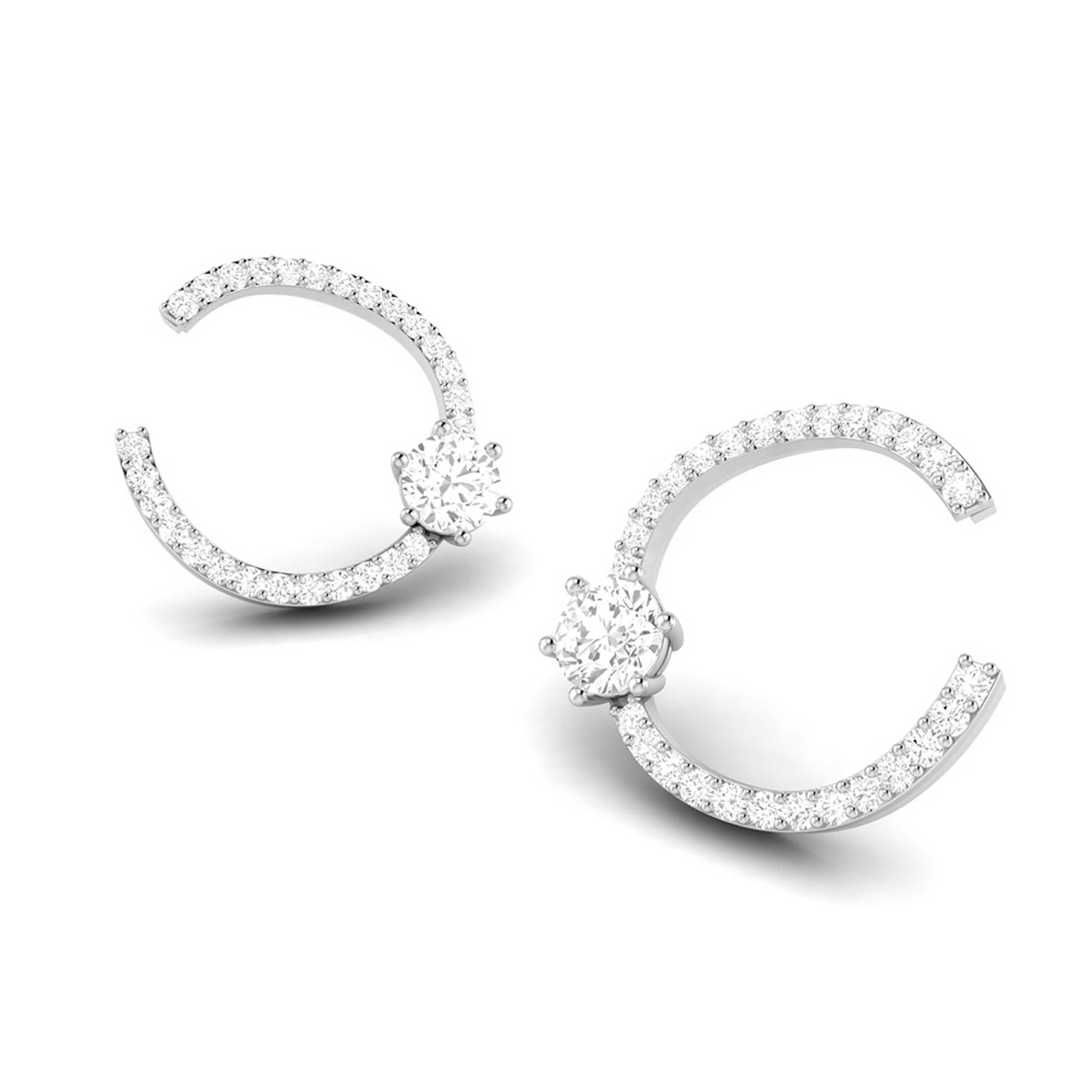Designer Platinum with Diamond Solitaire Pendant Set JL PT PE 79F
