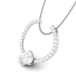 Load image into Gallery viewer, Designer Platinum with Diamond Solitaire Pendant Set JL PT PE 79F
