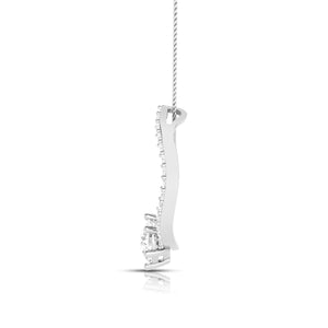 Designer Platinum with Diamond Solitaire Pendant Set JL PT PE 79F