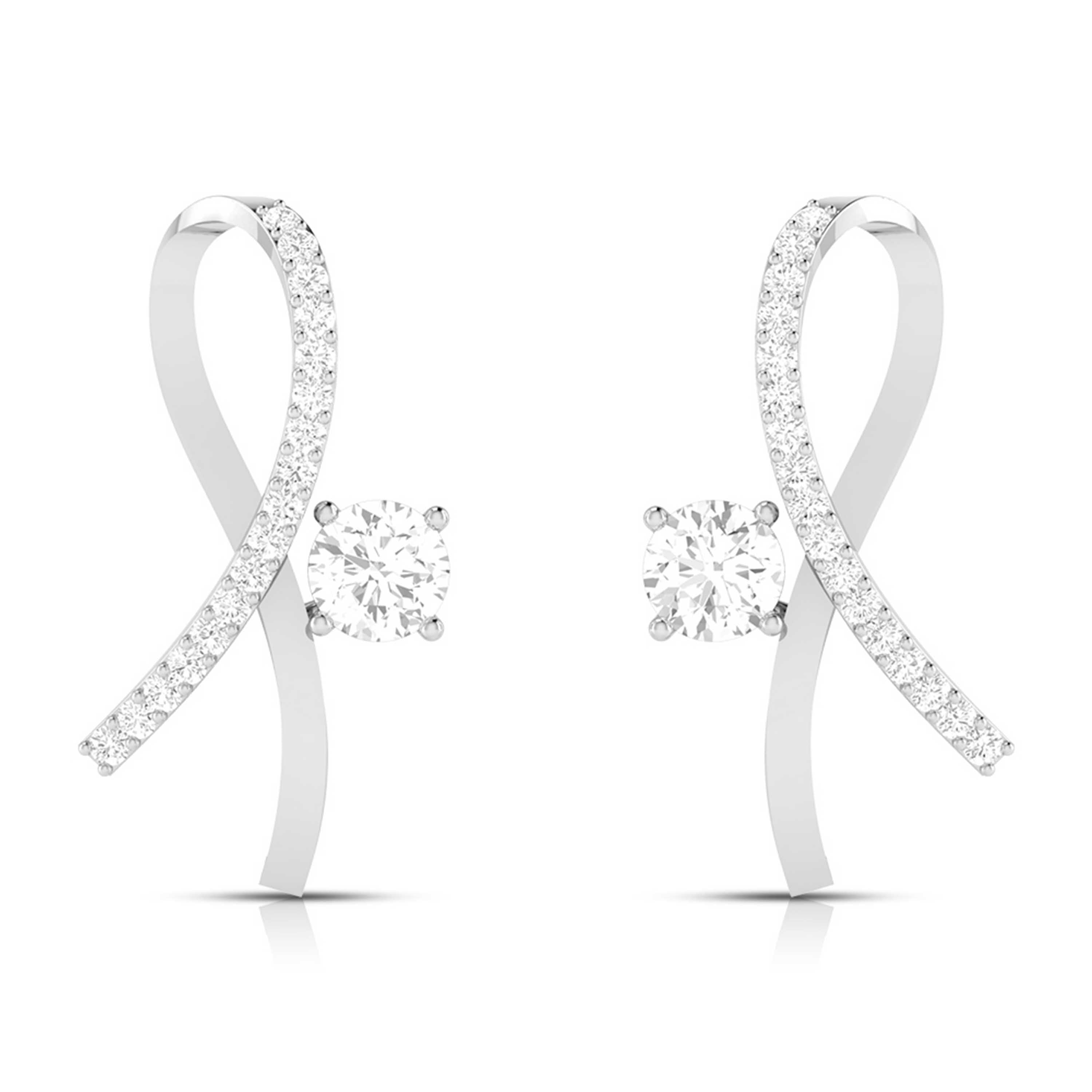 Designer Platinum with Diamond Solitaire Pendant Set JL PT PE 79G  Earrings-only Jewelove.US