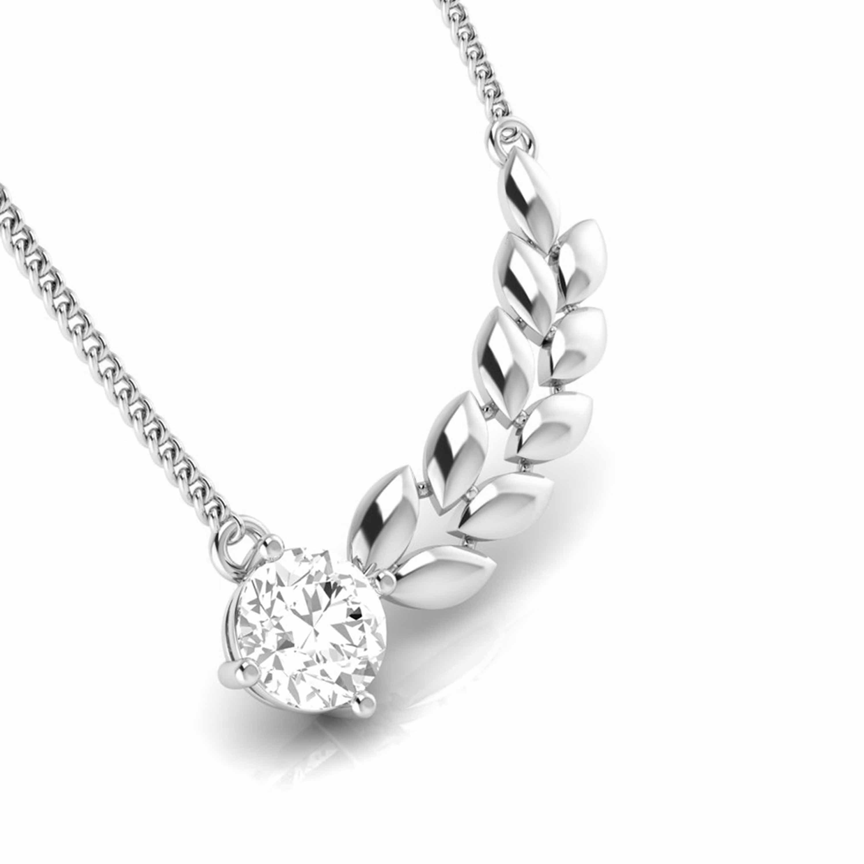 Designer Platinum with Diamond Solitaire Pendant Set for Women JL PT PE 79H