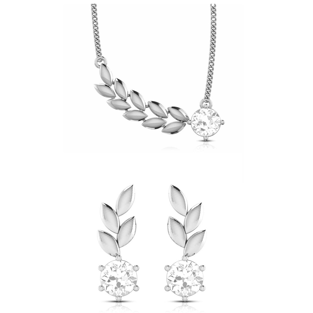 Designer Platinum with Diamond Solitaire Pendant Set for Women JL PT PE 79H  Pendant-Set Jewelove.US