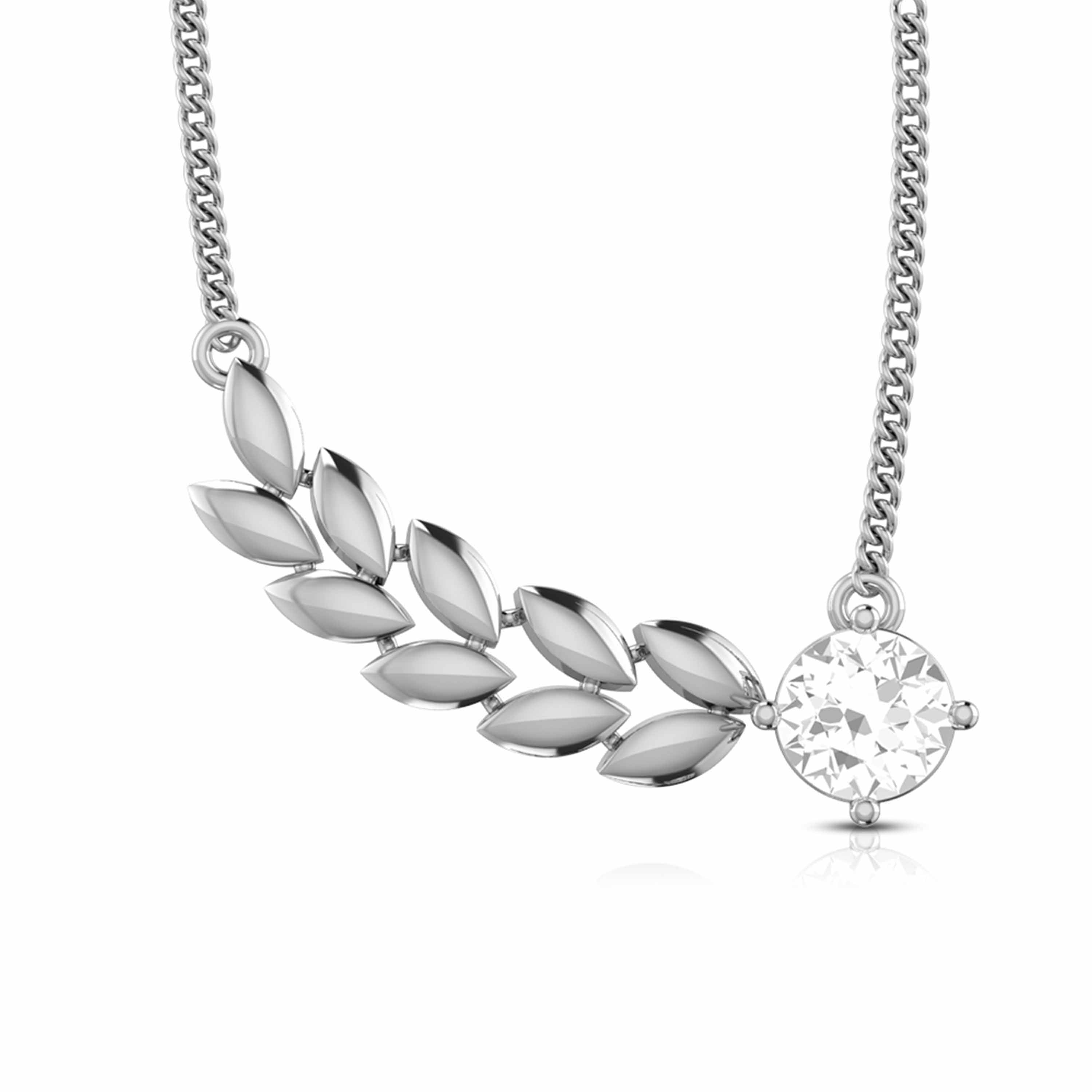 Designer Platinum with Diamond Solitaire Pendant Set for Women JL PT PE 79H
