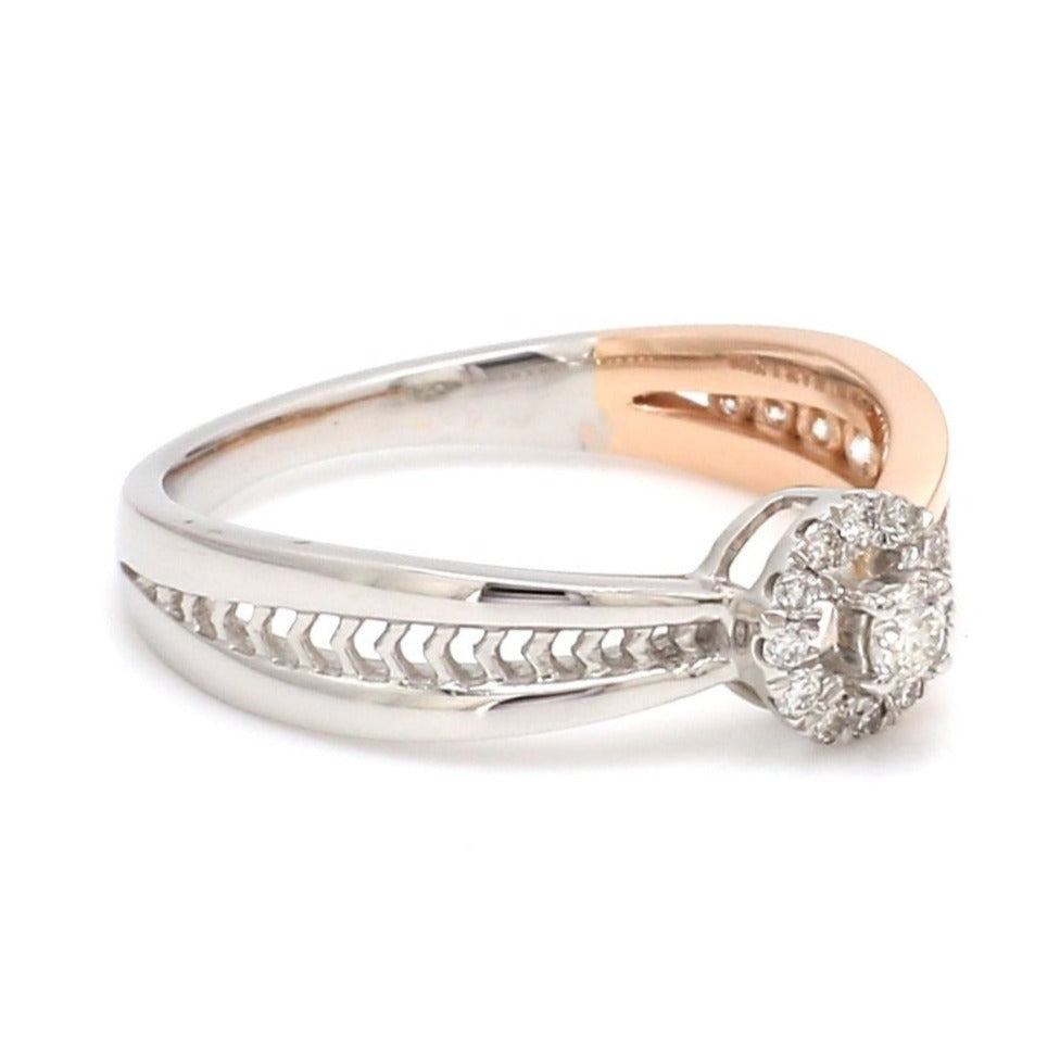 Platinum & Rose Gold Couple Rings with Diamonds JL PT 998   Jewelove